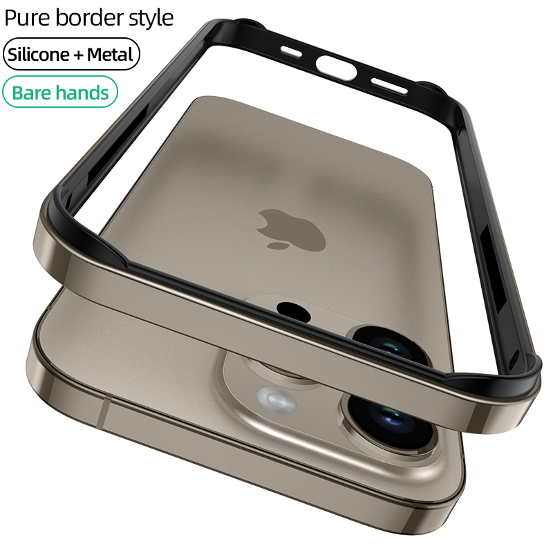Tech Accessories Iphone - Natuurlijke Titanium Grijze Bumper Case Voor