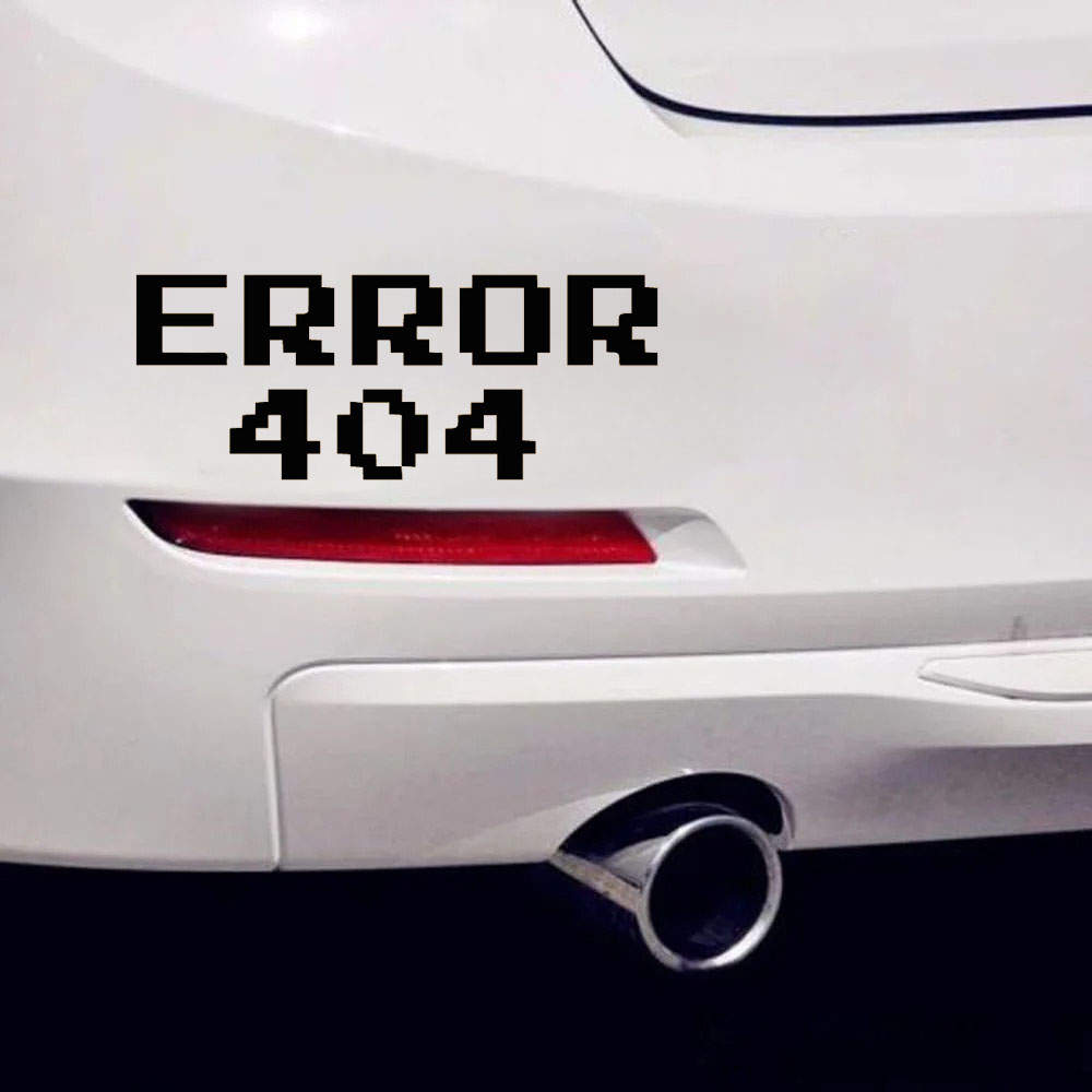 Tech Trend Accessories - Error 404 Pixel Font Autosticker Geek