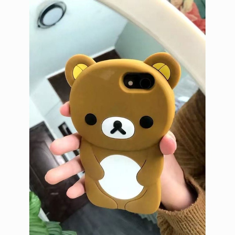 Tech Accessories Iphone - 3D Rilakkuma Stereo Siliconen Stootvaste Telefoonhoes
