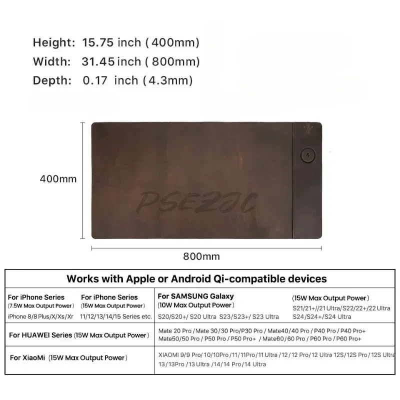 Vintage koeienhuid muismat met - Mouse Charging Pad recensie en prijs