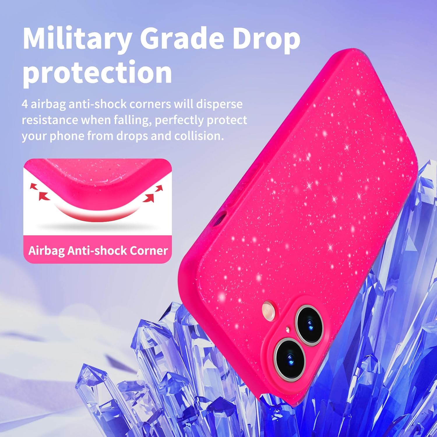 Hot Pink Rose Glitter Case Voo - Tech Accessories Iphone recensie en prijs